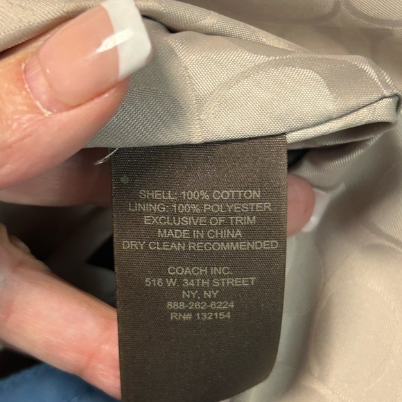 Coach Light Blue Short Trench - Picture 6 of 11